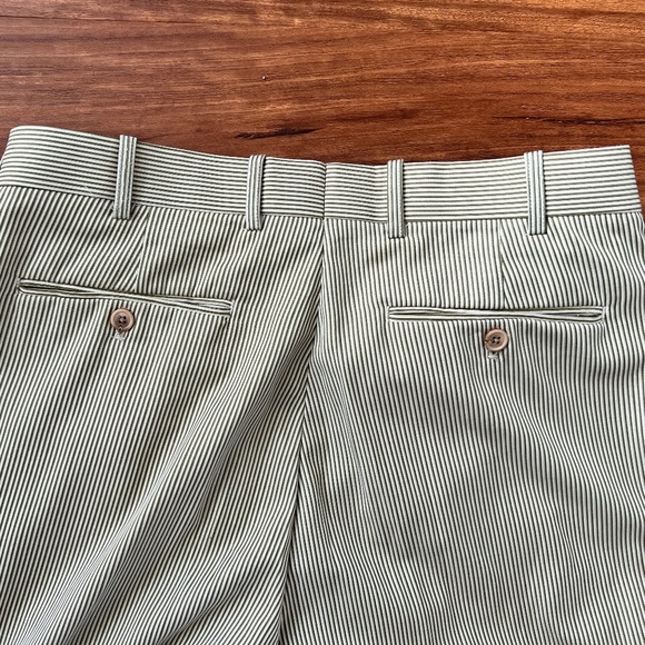 LINEAGE MILAN NEW YORK MENS BEIGE STRIPE DRESS PANTS SLACKS - Picture 6 of 6